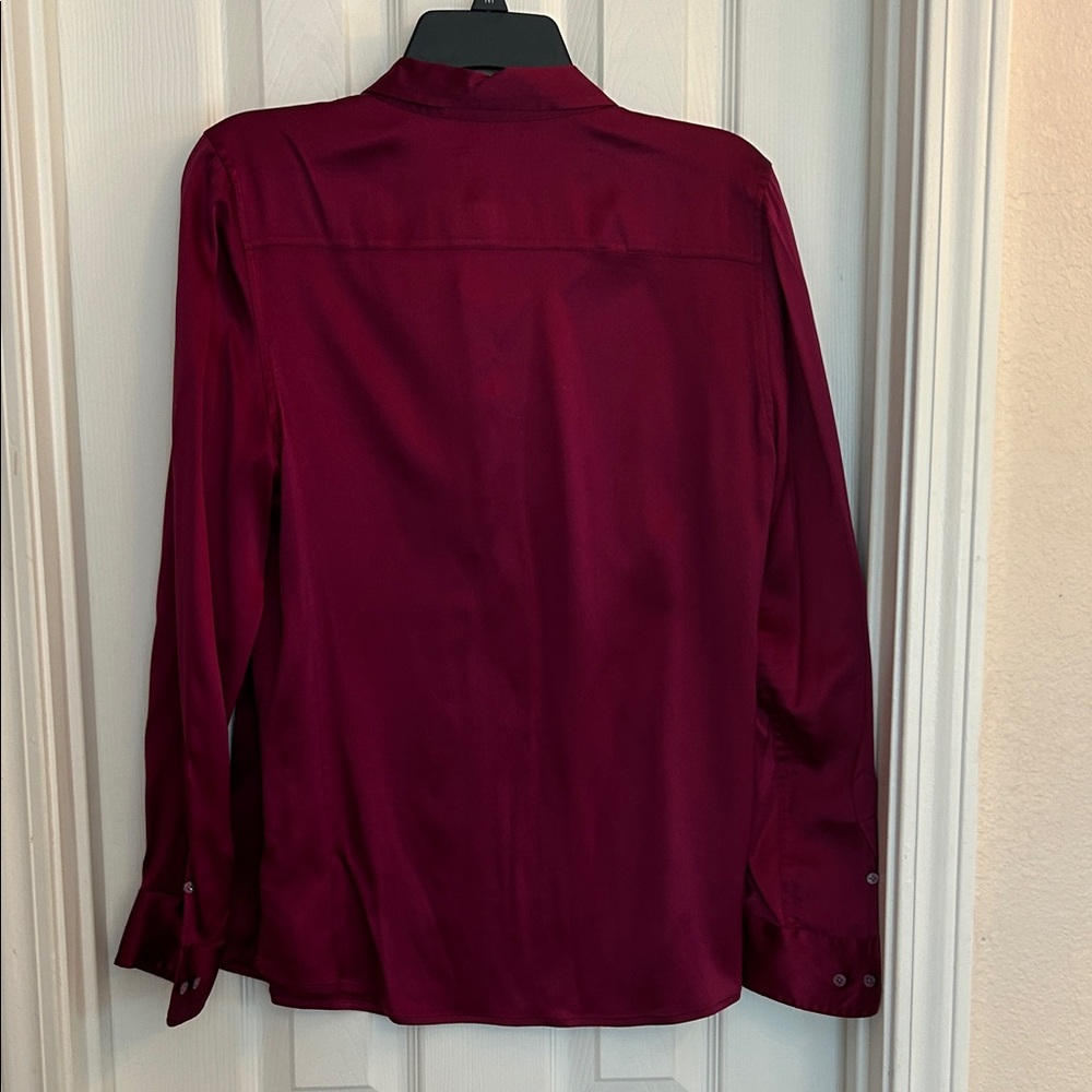 UNTUCKit Burgundy silk Button Down Shirt - Picture 5 of 5